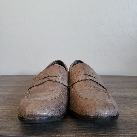Clarks Metallic Copper Trish Rose Loafer Slip-On Shoe Faux Leather Size Womens 8 - Picture 2 of 9